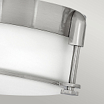 Потолочный светильник для ванных комнат цвета никель с плафоном из опалового стекла и декоративными держателями Hinkley варинант исполнения - 4 | Loft Concept в Саратове