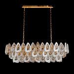 Люстра овальная с многослойными белыми и прозрачными подвесками Character Chandelier варинант исполнения - 3 | Loft Concept в Саратове