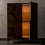 Высокий комод с узором из шпона на фасаде Sahara варинант исполнения - 2 | Loft Concept в Саратове