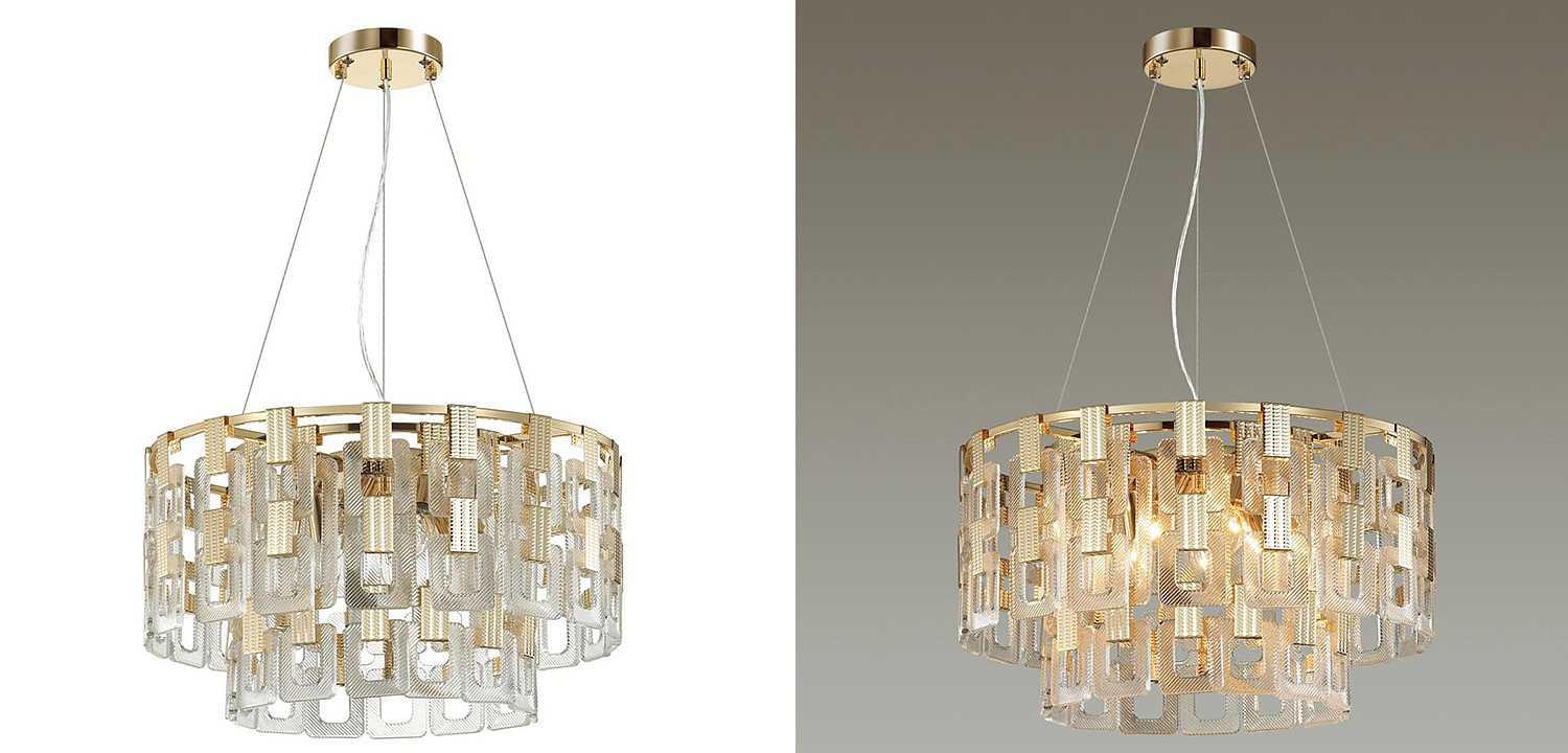 Люстра Ribbed Elements Pendant Round 52 Люстра Ribbed Elements Pendant Round 52 - Loft-Concept в Саратове