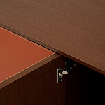 Комод с декором из кожи Orange Leather Chest of Drawers варинант исполнения - 2 | Loft Concept в Саратове