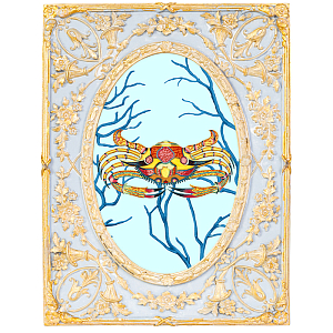 Картина в раме с золотым орнаментом Seashell Still Life 2