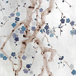 Обои ручная роспись Plum Blossom Hokusai on Tarnished Silver gilded paper варинант исполнения - 2 | Loft Concept в Саратове