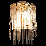 Бра с эффектом стекающего стекла и прозрачными трубками Textured Glass варинант исполнения - 3 | Loft Concept в Саратове