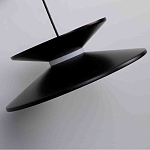 Бра черного цвета с двойным абажуром в форме конусов Obsidian Touch варинант исполнения - 3 | Loft Concept в Саратове