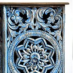 Комод с резным фасадом Blue Carved Chest of Drawers варинант исполнения - 3 | Loft Concept в Саратове