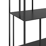 Стеллаж из металла широкий Wide Menzie Metal Rack Black варинант исполнения - 3 | Loft Concept в Саратове