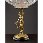 Чаша стеклянная прозрачная на бронзовой подставке с фигуркой девушки Eden Garden варинант исполнения - 6 | Loft Concept в Саратове