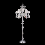 Торшер с 12-ю белыми текстильными абажурами и хрустальными подвесками Lustre Reverie варинант исполнения - 1 | Loft Concept в Саратове