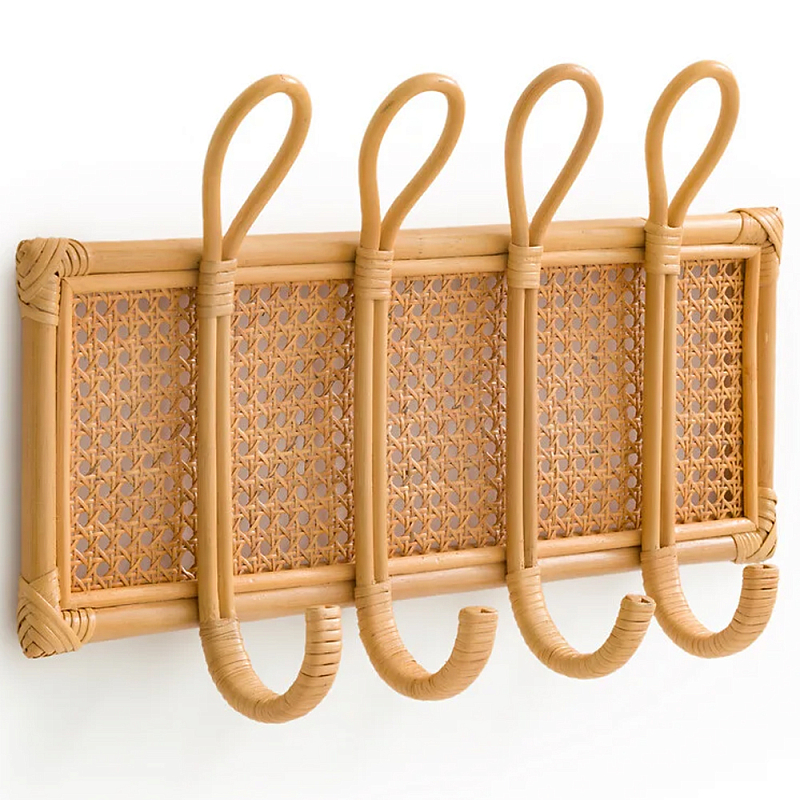 Настенная вешалка из ротанга Wila Wall Hanger M Бежевый Настенная вешалка из ротанга Wila Wall Hanger M Бежевый в Саратове | Loft Concept
