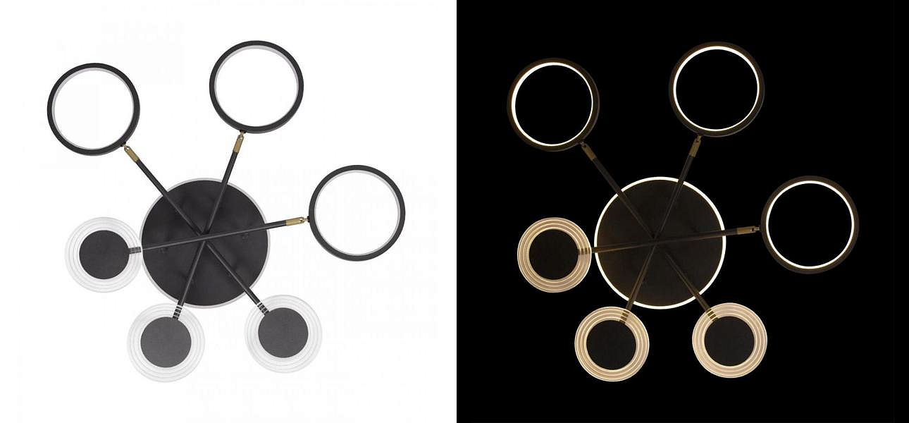 Люстра светодиодная BENDIK LIGHTING Black 6 плафонов Люстра светодиодная BENDIK LIGHTING Black 6 плафонов - Loft-Concept в Саратове