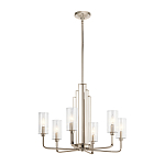  Люстра с прозрачными рифлеными цилиндрическими плафонами Kichler варинант исполнения - 22 | Loft Concept в Саратове