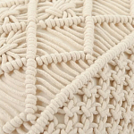 Чехол на подушку с макраме бежевого цвета Macrame варинант исполнения - 2 | Loft Concept в Саратове