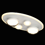 Потолочный светильник овальной формы белого цвета с 4-мя лампами Lunar Pebbles варинант исполнения - 3 | Loft Concept в Саратове