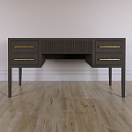 Большой Рабочий стол Primo с 5 выдвижными ящиками Темный орех варинант исполнения - 1 | Loft Concept в Саратове