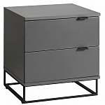 Тумба прикроватная цвета графит с ящиками Strict Lines варинант исполнения - 1 | Loft Concept в Саратове