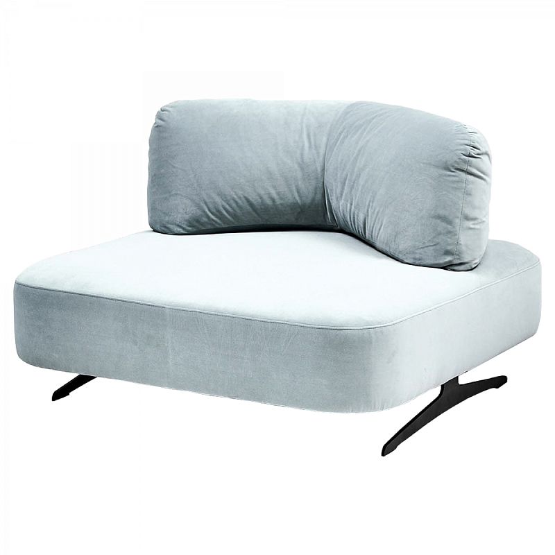 Кресло Dacosta Chair soft blue Голубой пастельный Черный Кресло Dacosta Chair soft blue Голубой пастельный Черный в Саратове | Loft Concept