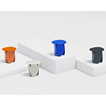 Matis журнальный столик синий из металла и кожи варинант исполнения - 2 | Loft Concept в Саратове