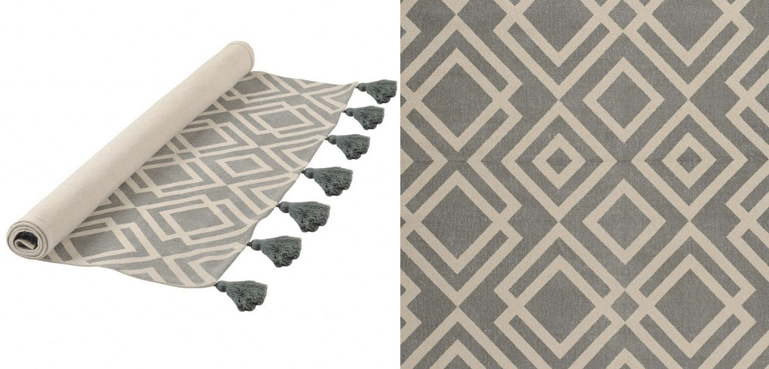 Ковер Double Rhombus Carpet grey Ковер Double Rhombus Carpet grey - Loft-Concept в Саратове