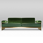 Эксклюзивный Диван в стиле Арт-деко Phoenix с элегантными латунными элементами  варинант исполнения - 1 | Loft Concept в Саратове