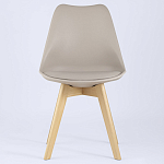 Стул с основой из пластика и мягким сиденьем Arvika Beige варинант исполнения - 3 | Loft Concept в Саратове