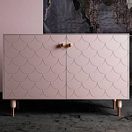 Дизайнерский комод розовый с фактурным фасадом Tiles варинант исполнения - 1 | Loft Concept в Саратове
