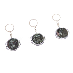 Зеркало брелок карманное двухстороннее из натурального камня Серафинит Stone Mirrors варинант исполнения - 8 | Loft Concept в Саратове