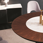 Обеденный стол круглый на чёрном фигурном основании Bosnia dinning table  варинант исполнения - 1 | Loft Concept в Саратове