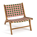 Кресло низкое из массива тика Barbados варинант исполнения - 2 | Loft Concept в Саратове