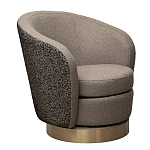 Кресло вращающееся черно-золотая рогожка Julia Armchair Golden Belt варинант исполнения - 1 | Loft Concept в Саратове