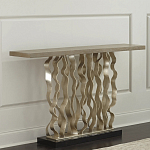 Консоль с прямоугольной столешницей и фактурным основанием Waves варинант исполнения - 1 | Loft Concept в Саратове