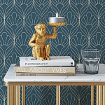 Подсвечник золотая обезьяна с блюдцем Golden Monkey варинант исполнения - 1 | Loft Concept в Саратове