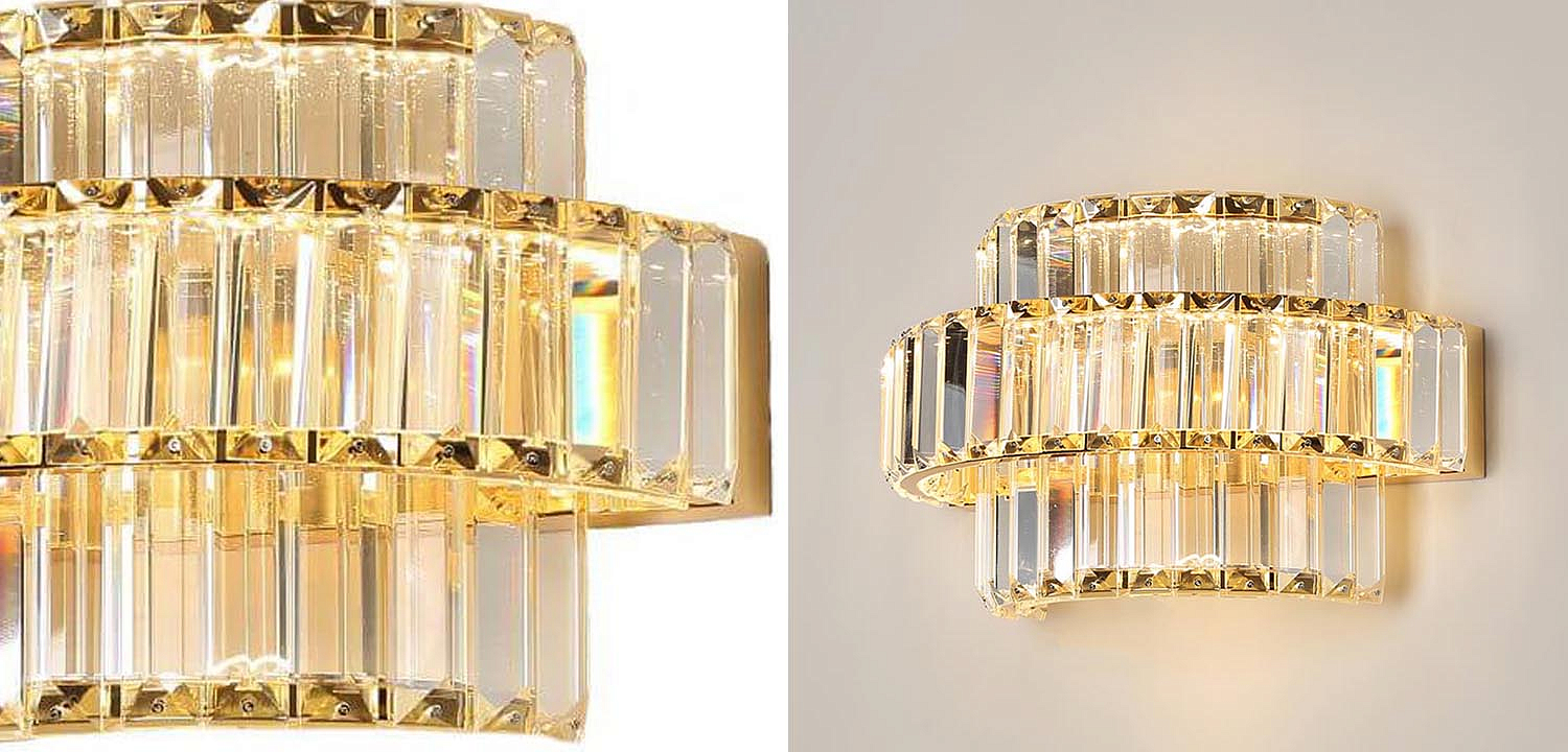 Бра Crystal Shine Linda Gold Wall Lamp B Бра Crystal Shine Linda Gold Wall Lamp B - Loft-Concept в Саратове