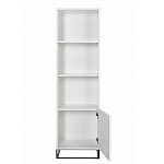 Стеллаж книжный белый с 3-мя открытыми полками и дверкой Strict Lines варинант исполнения - 2 | Loft Concept в Саратове