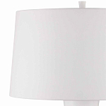 Торшер белый с тканевым абажуром на деревянном основании Graceful Silhouette варинант исполнения - 2 | Loft Concept в Саратове