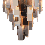 Люстра с многослойными стеклянными панелями янтарного и дымчатого цвета Textured Glass Chandelier варинант исполнения - 2 | Loft Concept в Саратове