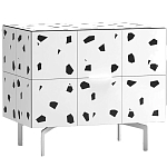 Тумба белая с рисунком Grande Graphspots варинант исполнения - 1 | Loft Concept в Саратове