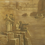 Обои ручная роспись Views of Italy Sepia варинант исполнения - 1 | Loft Concept в Саратове