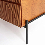 Шкаф с геометрическим рисунком на дверцах Anders Dark Wood варинант исполнения - 5 | Loft Concept в Саратове