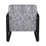 Кресло серый велюр с жесткими подлокотниками на полозьях Ashton варинант исполнения - 4 | Loft Concept в Саратове