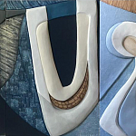 Арт-объект ручной работы Blue Abstraction из 4-х панелей варинант исполнения - 3 | Loft Concept в Саратове