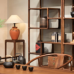 Стеллаж деревянный с полками для хранения Moon Walnut Furniture варинант исполнения - 4 | Loft Concept в Саратове