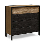 Комод 4 ящика с подсветкой на рельефном фасаде Warm Industrial варинант исполнения - 2 | Loft Concept в Саратове