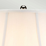 Настольная лампа с фарфоровым основанием с декоративным орнаментом и белым абажуром на темной круглой подставке Elstead Lighting варинант исполнения - 12 | Loft Concept в Саратове