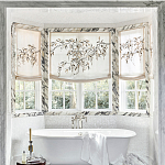 Обои с вышивкой ручной работы Moonlit Garden Original colourway on muslin варинант исполнения - 1 | Loft Concept в Саратове