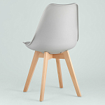 Стул с основой из пластика и мягким сиденьем Arvika Grey варинант исполнения - 4 | Loft Concept в Саратове