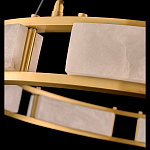 Люстра в виде кольца из натурального камня Golden Alavastor варинант исполнения - 4 | Loft Concept в Саратове