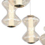 Люстра светодиодная с стеклянными волнообразными плафонами Amphora of Light варинант исполнения - 5 | Loft Concept в Саратове