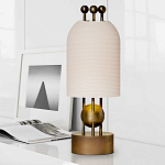 Настольная лампа в виде фонаря с белым фактурным абажуром Echoes of Light варинант исполнения - 2 | Loft Concept в Саратове