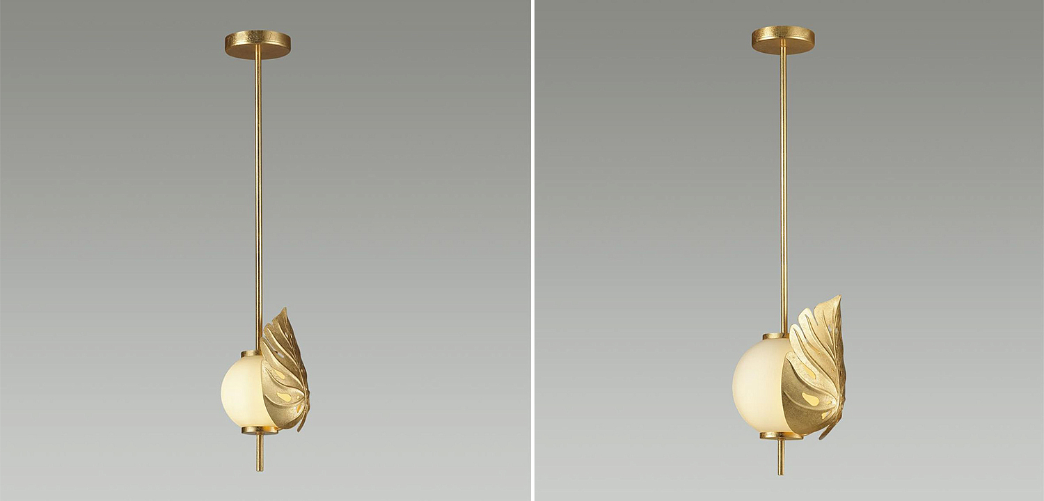 Подвесной светильник Gold Monstera Leaf Подвесной светильник Gold Monstera Leaf - Loft-Concept в Саратове